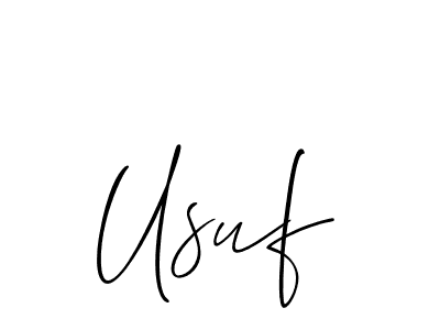 It looks lik you need a new signature style for name Usuf. Design unique handwritten (Allison_Script) signature with our free signature maker in just a few clicks. Usuf signature style 2 images and pictures png