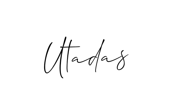 Create a beautiful signature design for name Utadas. With this signature (Allison_Script) fonts, you can make a handwritten signature for free. Utadas signature style 2 images and pictures png