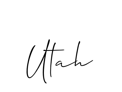 Allison_Script is a professional signature style that is perfect for those who want to add a touch of class to their signature. It is also a great choice for those who want to make their signature more unique. Get Utah name to fancy signature for free. Utah signature style 2 images and pictures png