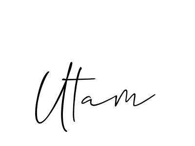 Best and Professional Signature Style for Utam. Allison_Script Best Signature Style Collection. Utam signature style 2 images and pictures png