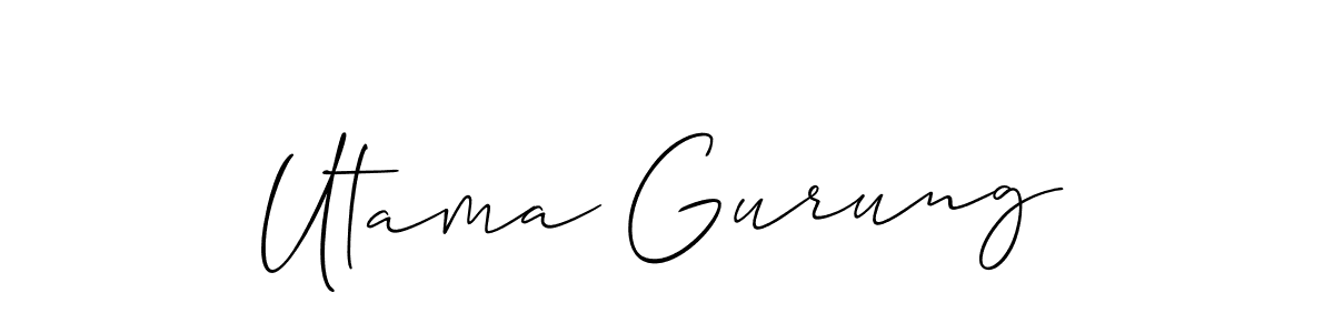 This is the best signature style for the Utama Gurung name. Also you like these signature font (Allison_Script). Mix name signature. Utama Gurung signature style 2 images and pictures png