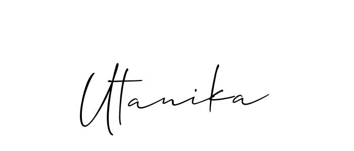 Similarly Allison_Script is the best handwritten signature design. Signature creator online .You can use it as an online autograph creator for name Utanika. Utanika signature style 2 images and pictures png
