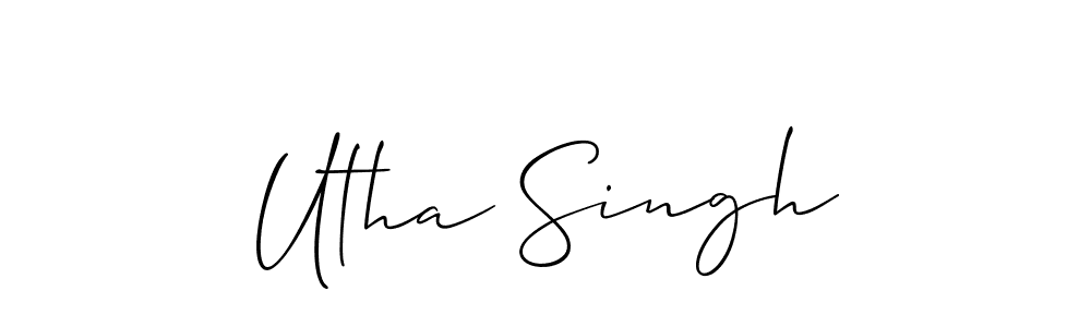 How to make Utha Singh name signature. Use Allison_Script style for creating short signs online. This is the latest handwritten sign. Utha Singh signature style 2 images and pictures png