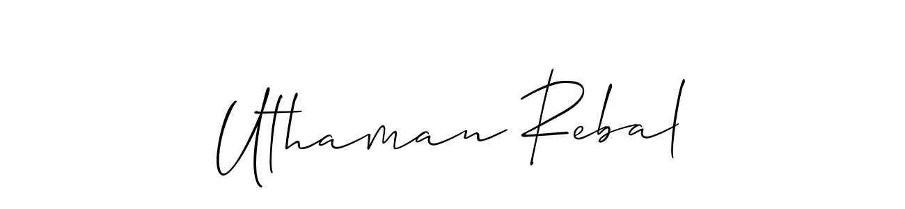 How to make Uthaman Rebal signature? Allison_Script is a professional autograph style. Create handwritten signature for Uthaman Rebal name. Uthaman Rebal signature style 2 images and pictures png