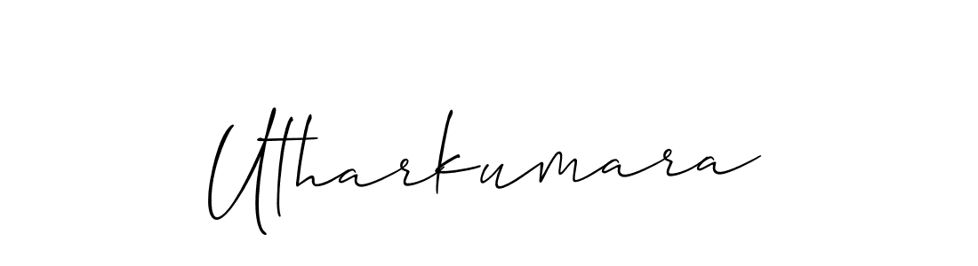 if you are searching for the best signature style for your name Utharkumara. so please give up your signature search. here we have designed multiple signature styles  using Allison_Script. Utharkumara signature style 2 images and pictures png