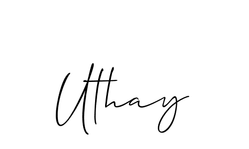 How to make Uthay name signature. Use Allison_Script style for creating short signs online. This is the latest handwritten sign. Uthay signature style 2 images and pictures png