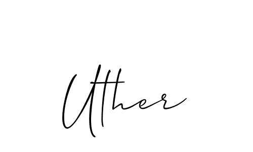 Best and Professional Signature Style for Uther. Allison_Script Best Signature Style Collection. Uther signature style 2 images and pictures png