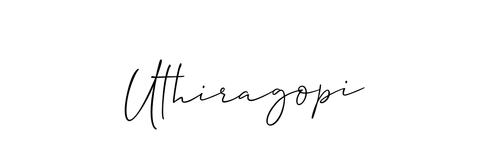 Similarly Allison_Script is the best handwritten signature design. Signature creator online .You can use it as an online autograph creator for name Uthiragopi. Uthiragopi signature style 2 images and pictures png