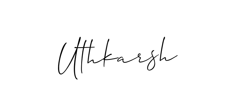 Uthkarsh stylish signature style. Best Handwritten Sign (Allison_Script) for my name. Handwritten Signature Collection Ideas for my name Uthkarsh. Uthkarsh signature style 2 images and pictures png