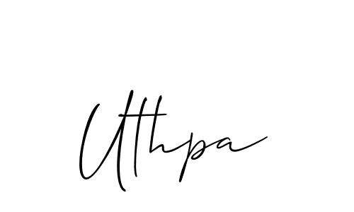 It looks lik you need a new signature style for name Uthpa. Design unique handwritten (Allison_Script) signature with our free signature maker in just a few clicks. Uthpa signature style 2 images and pictures png