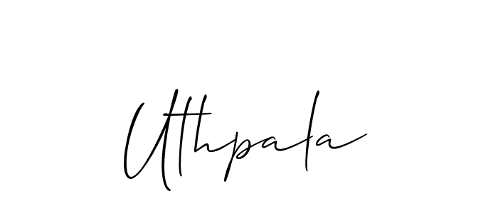 Use a signature maker to create a handwritten signature online. With this signature software, you can design (Allison_Script) your own signature for name Uthpala. Uthpala signature style 2 images and pictures png