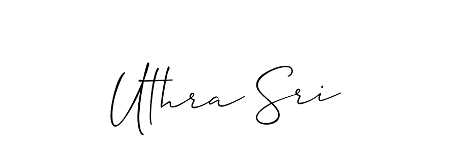 How to make Uthra Sri name signature. Use Allison_Script style for creating short signs online. This is the latest handwritten sign. Uthra Sri signature style 2 images and pictures png