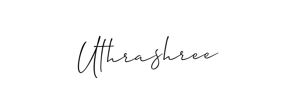Allison_Script is a professional signature style that is perfect for those who want to add a touch of class to their signature. It is also a great choice for those who want to make their signature more unique. Get Uthrashree name to fancy signature for free. Uthrashree signature style 2 images and pictures png
