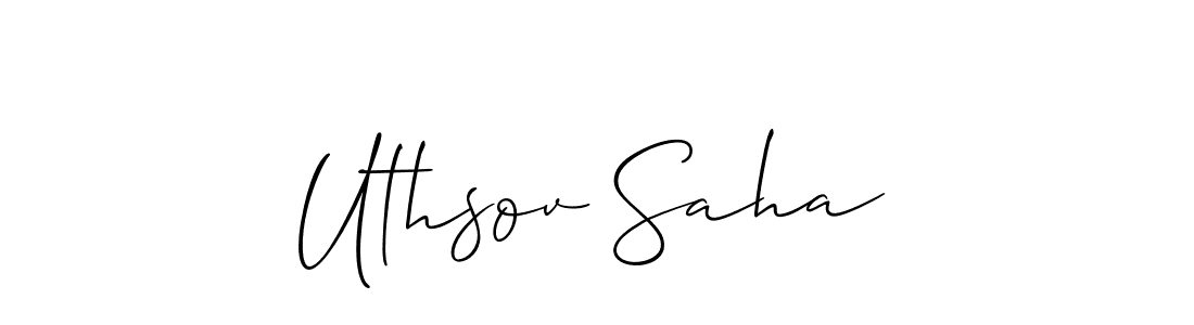 Also we have Uthsov Saha name is the best signature style. Create professional handwritten signature collection using Allison_Script autograph style. Uthsov Saha signature style 2 images and pictures png