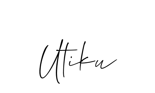 Make a short Utiku signature style. Manage your documents anywhere anytime using Allison_Script. Create and add eSignatures, submit forms, share and send files easily. Utiku signature style 2 images and pictures png
