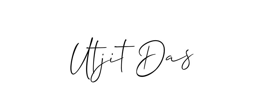 Create a beautiful signature design for name Utjit Das. With this signature (Allison_Script) fonts, you can make a handwritten signature for free. Utjit Das signature style 2 images and pictures png