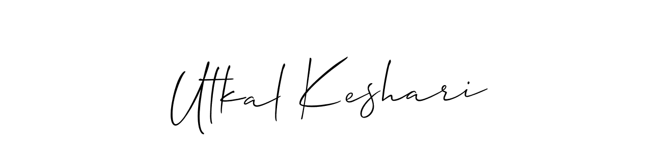 Use a signature maker to create a handwritten signature online. With this signature software, you can design (Allison_Script) your own signature for name Utkal Keshari. Utkal Keshari signature style 2 images and pictures png
