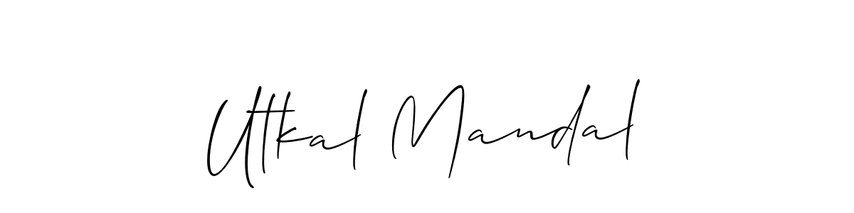 How to Draw Utkal Mandal signature style? Allison_Script is a latest design signature styles for name Utkal Mandal. Utkal Mandal signature style 2 images and pictures png