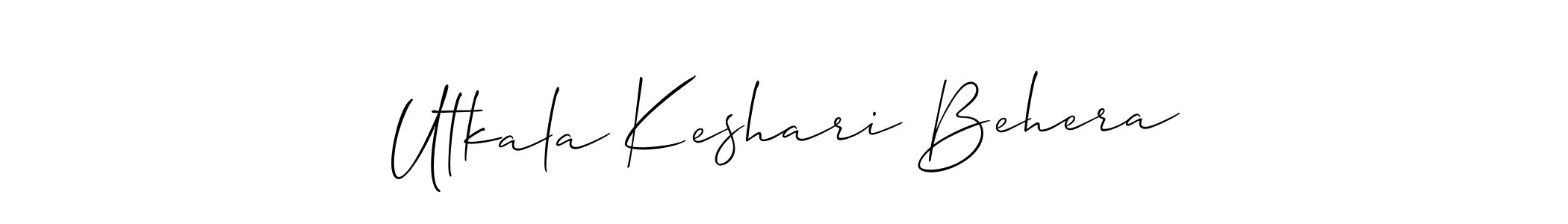Create a beautiful signature design for name Utkala Keshari Behera. With this signature (Allison_Script) fonts, you can make a handwritten signature for free. Utkala Keshari Behera signature style 2 images and pictures png