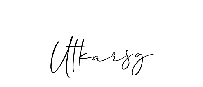 It looks lik you need a new signature style for name Utkarsg. Design unique handwritten (Allison_Script) signature with our free signature maker in just a few clicks. Utkarsg signature style 2 images and pictures png