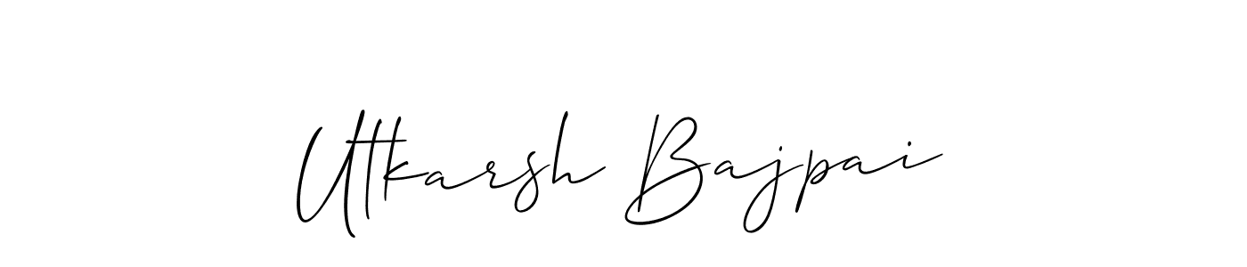Use a signature maker to create a handwritten signature online. With this signature software, you can design (Allison_Script) your own signature for name Utkarsh Bajpai. Utkarsh Bajpai signature style 2 images and pictures png