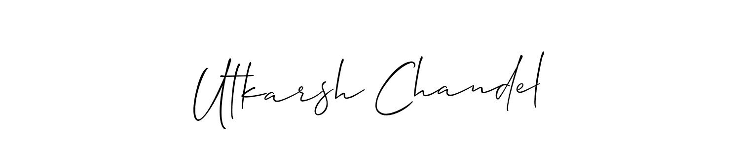 It looks lik you need a new signature style for name Utkarsh Chandel. Design unique handwritten (Allison_Script) signature with our free signature maker in just a few clicks. Utkarsh Chandel signature style 2 images and pictures png