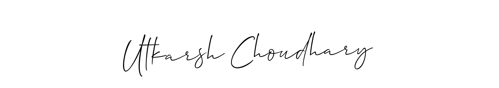 Use a signature maker to create a handwritten signature online. With this signature software, you can design (Allison_Script) your own signature for name Utkarsh Choudhary. Utkarsh Choudhary signature style 2 images and pictures png