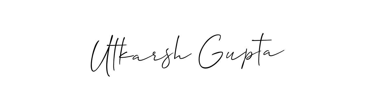 Similarly Allison_Script is the best handwritten signature design. Signature creator online .You can use it as an online autograph creator for name Utkarsh Gupta. Utkarsh Gupta signature style 2 images and pictures png