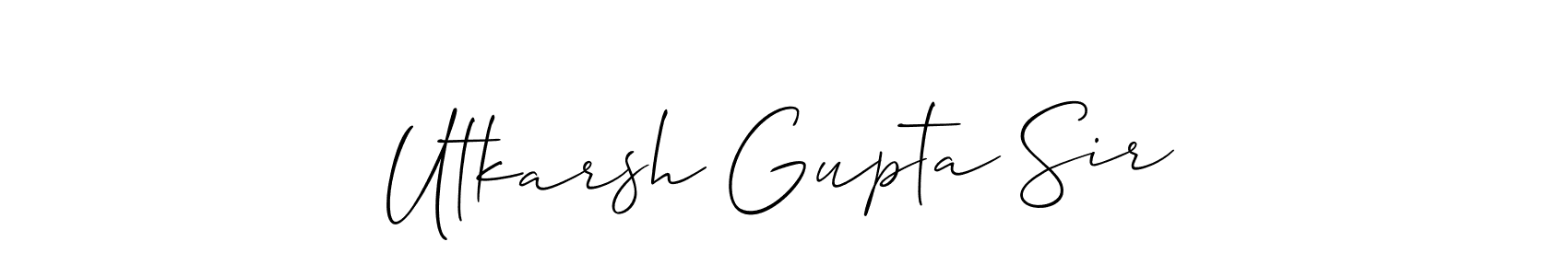 Allison_Script is a professional signature style that is perfect for those who want to add a touch of class to their signature. It is also a great choice for those who want to make their signature more unique. Get Utkarsh Gupta Sir name to fancy signature for free. Utkarsh Gupta Sir signature style 2 images and pictures png