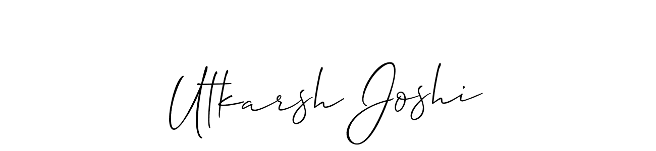 Also You can easily find your signature by using the search form. We will create Utkarsh Joshi name handwritten signature images for you free of cost using Allison_Script sign style. Utkarsh Joshi signature style 2 images and pictures png