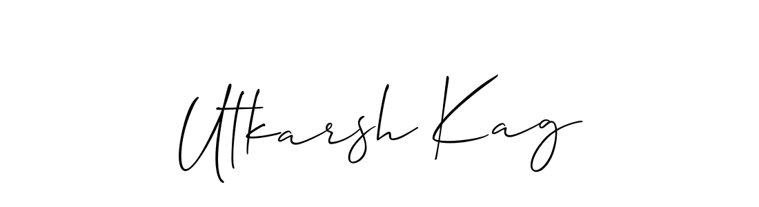 This is the best signature style for the Utkarsh Kag name. Also you like these signature font (Allison_Script). Mix name signature. Utkarsh Kag signature style 2 images and pictures png