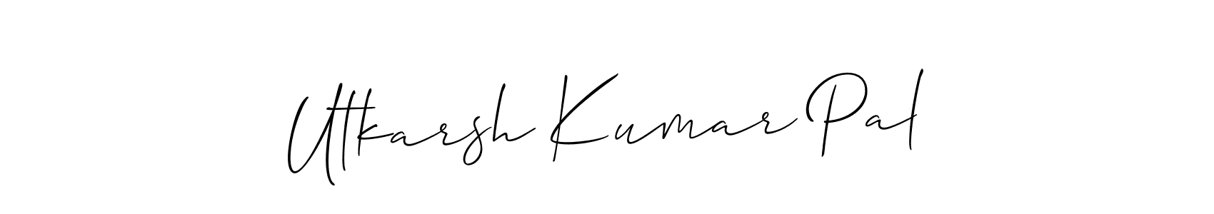 Also You can easily find your signature by using the search form. We will create Utkarsh Kumar Pal name handwritten signature images for you free of cost using Allison_Script sign style. Utkarsh Kumar Pal signature style 2 images and pictures png
