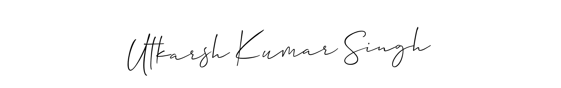 How to Draw Utkarsh Kumar Singh signature style? Allison_Script is a latest design signature styles for name Utkarsh Kumar Singh. Utkarsh Kumar Singh signature style 2 images and pictures png