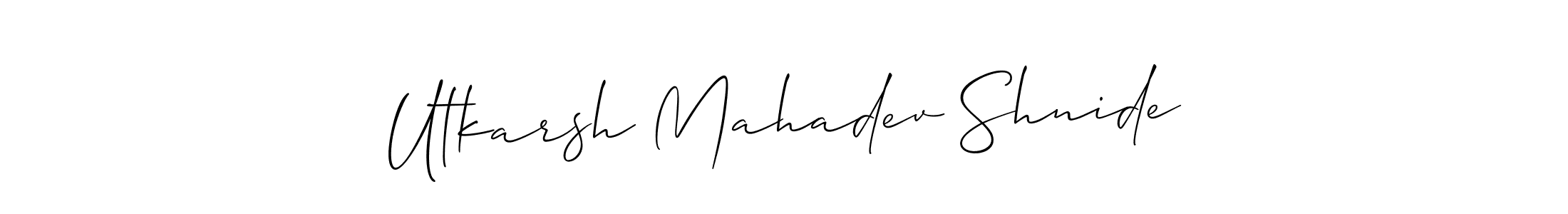 Similarly Allison_Script is the best handwritten signature design. Signature creator online .You can use it as an online autograph creator for name Utkarsh Mahadev Shnide. Utkarsh Mahadev Shnide signature style 2 images and pictures png