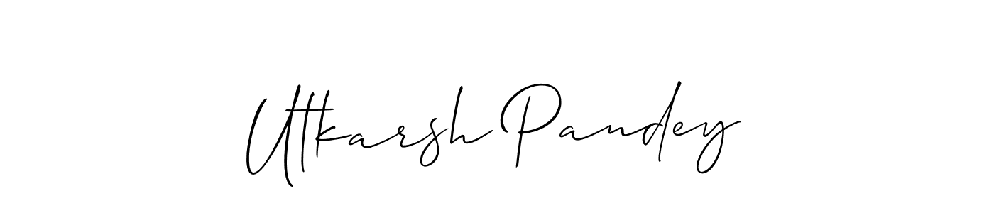 How to Draw Utkarsh Pandey signature style? Allison_Script is a latest design signature styles for name Utkarsh Pandey. Utkarsh Pandey signature style 2 images and pictures png