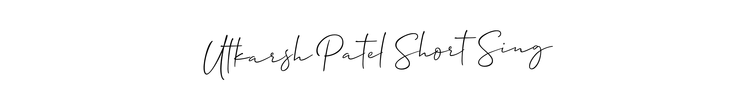 if you are searching for the best signature style for your name Utkarsh Patel Short Sing. so please give up your signature search. here we have designed multiple signature styles  using Allison_Script. Utkarsh Patel Short Sing signature style 2 images and pictures png