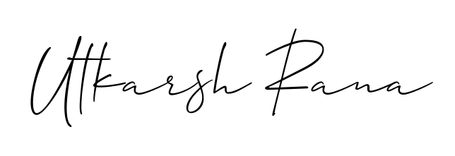 A dynamic signature style for Utkarsh Rana using Allison_Script script. Designed to look authentic, handwritten, and professional. Utkarsh Rana signature style 2 images and pictures png