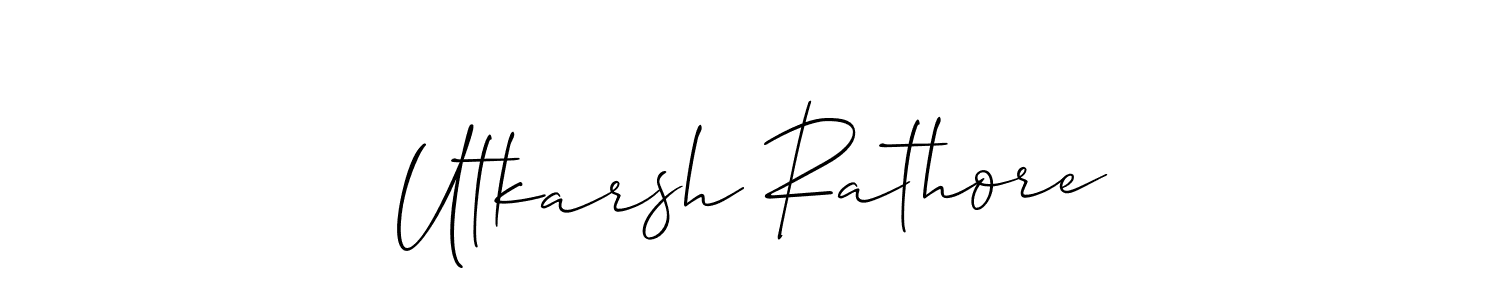 Create a beautiful signature design for name Utkarsh Rathore. With this signature (Allison_Script) fonts, you can make a handwritten signature for free. Utkarsh Rathore signature style 2 images and pictures png