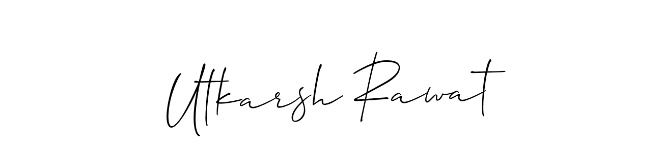 Allison_Script is a professional signature style that is perfect for those who want to add a touch of class to their signature. It is also a great choice for those who want to make their signature more unique. Get Utkarsh Rawat name to fancy signature for free. Utkarsh Rawat signature style 2 images and pictures png