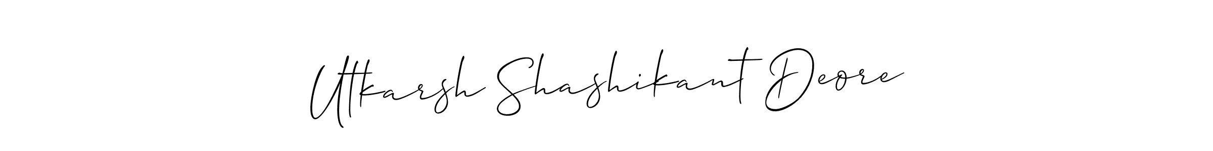 Check out images of Autograph of Utkarsh Shashikant Deore name. Actor Utkarsh Shashikant Deore Signature Style. Allison_Script is a professional sign style online. Utkarsh Shashikant Deore signature style 2 images and pictures png
