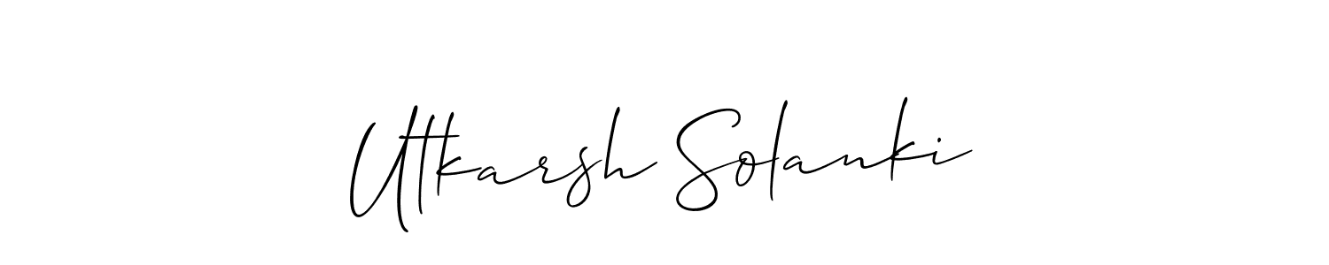 How to make Utkarsh Solanki signature? Allison_Script is a professional autograph style. Create handwritten signature for Utkarsh Solanki name. Utkarsh Solanki signature style 2 images and pictures png