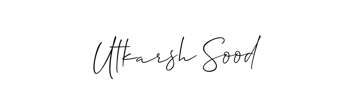 How to Draw Utkarsh Sood signature style? Allison_Script is a latest design signature styles for name Utkarsh Sood. Utkarsh Sood signature style 2 images and pictures png