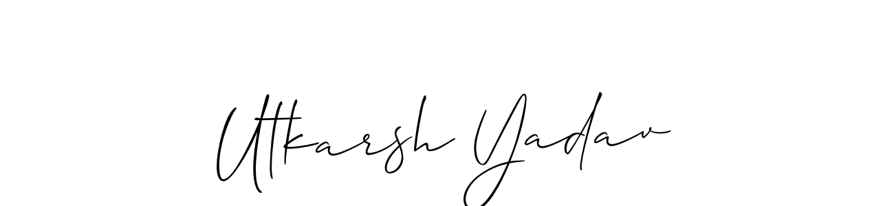 It looks lik you need a new signature style for name Utkarsh Yadav. Design unique handwritten (Allison_Script) signature with our free signature maker in just a few clicks. Utkarsh Yadav signature style 2 images and pictures png