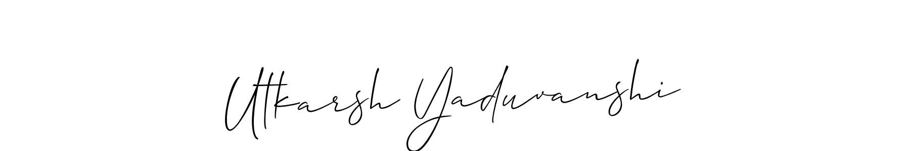 Once you've used our free online signature maker to create your best signature Allison_Script style, it's time to enjoy all of the benefits that Utkarsh Yaduvanshi name signing documents. Utkarsh Yaduvanshi signature style 2 images and pictures png