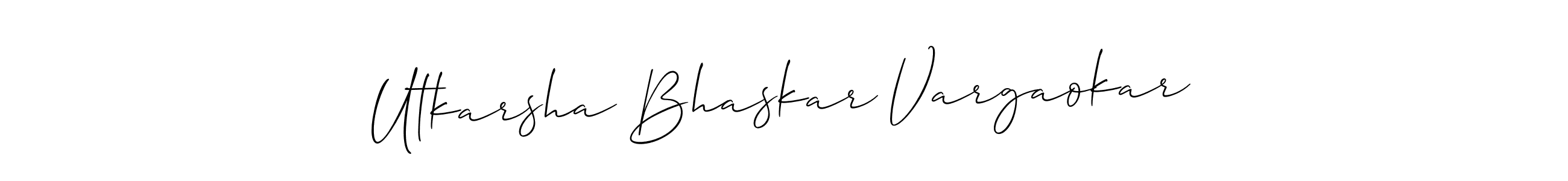 Design your own signature with our free online signature maker. With this signature software, you can create a handwritten (Allison_Script) signature for name Utkarsha Bhaskar Vargaokar. Utkarsha Bhaskar Vargaokar signature style 2 images and pictures png