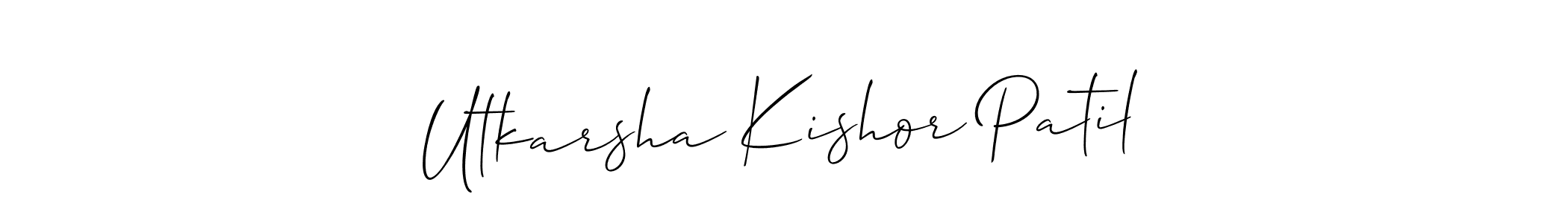 Make a short Utkarsha Kishor Patil signature style. Manage your documents anywhere anytime using Allison_Script. Create and add eSignatures, submit forms, share and send files easily. Utkarsha Kishor Patil signature style 2 images and pictures png