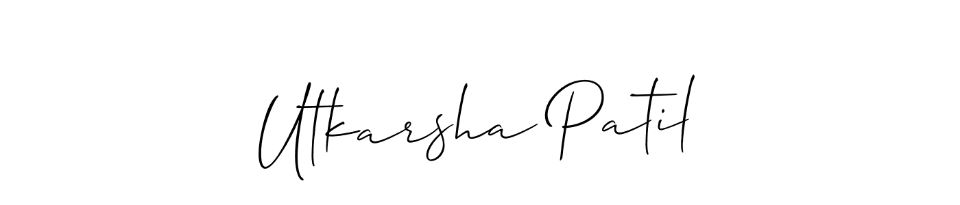 Use a signature maker to create a handwritten signature online. With this signature software, you can design (Allison_Script) your own signature for name Utkarsha Patil. Utkarsha Patil signature style 2 images and pictures png