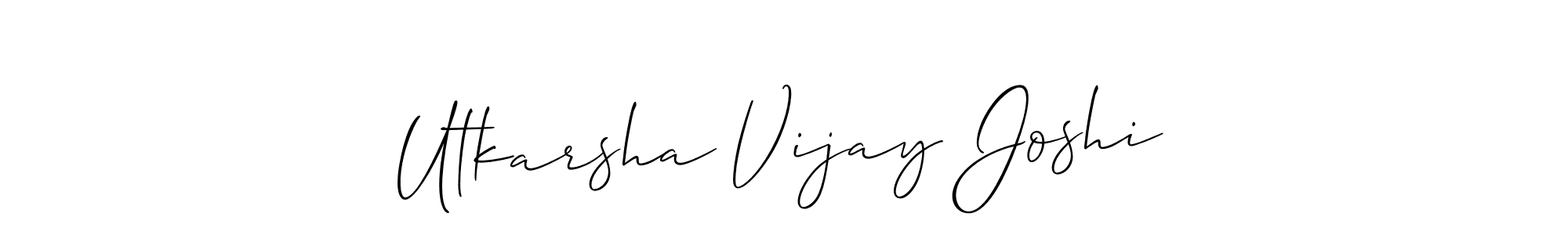 Use a signature maker to create a handwritten signature online. With this signature software, you can design (Allison_Script) your own signature for name Utkarsha Vijay Joshi. Utkarsha Vijay Joshi signature style 2 images and pictures png