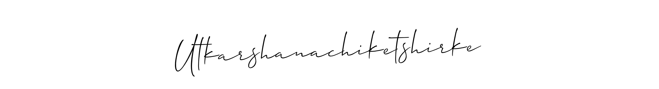 Make a beautiful signature design for name Utkarshanachiketshirke. With this signature (Allison_Script) style, you can create a handwritten signature for free. Utkarshanachiketshirke signature style 2 images and pictures png