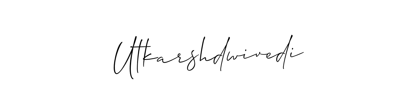 Use a signature maker to create a handwritten signature online. With this signature software, you can design (Allison_Script) your own signature for name Utkarshdwivedi. Utkarshdwivedi signature style 2 images and pictures png